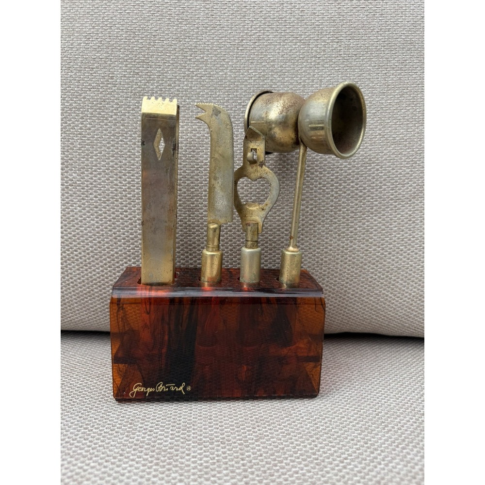 VTG GEORGES BRIARD BARWARE UTENSIL HOLDER‎ Set **As Is